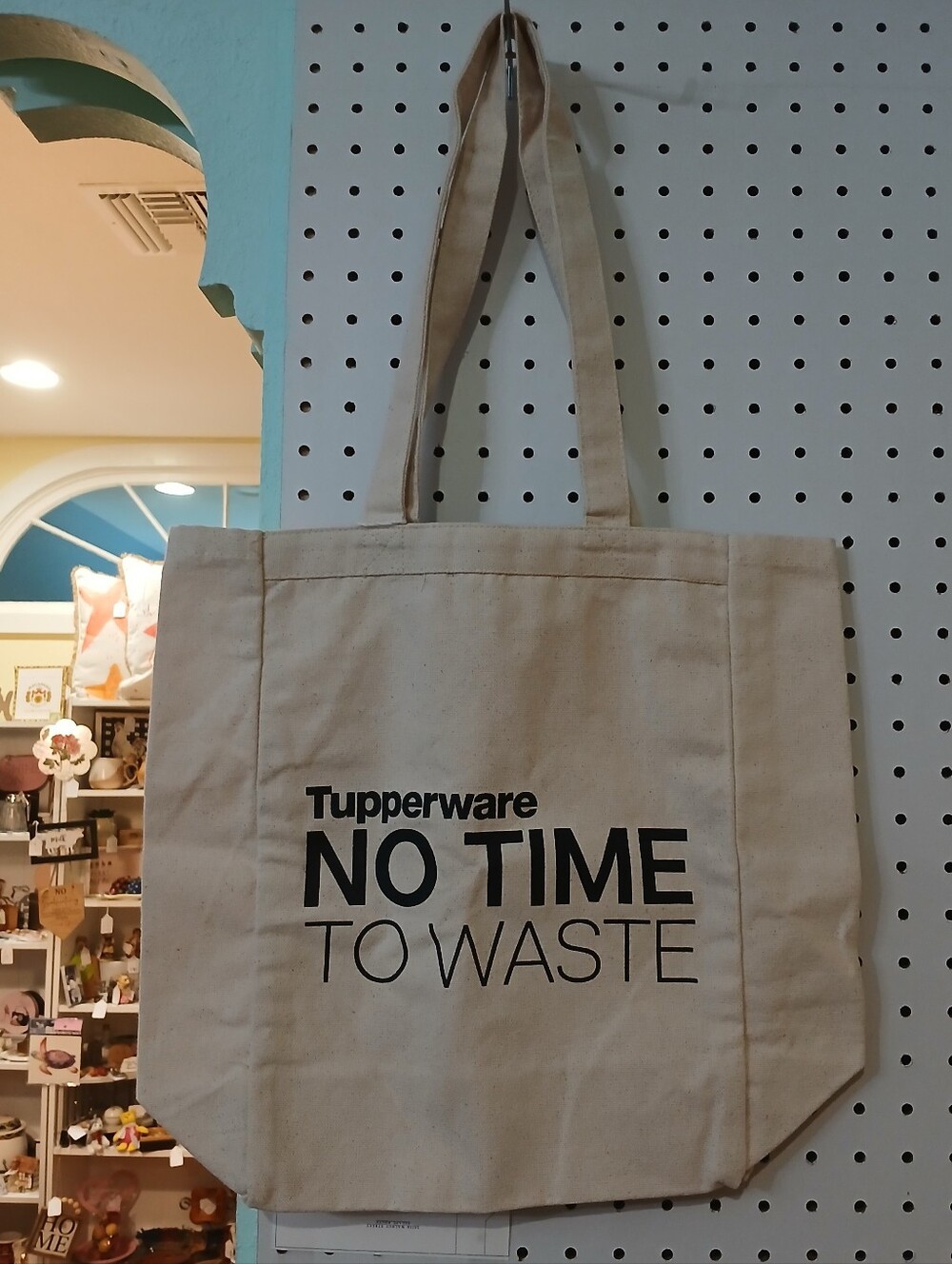 Tupperware "No Time To Waste" Canvas Tote Bag